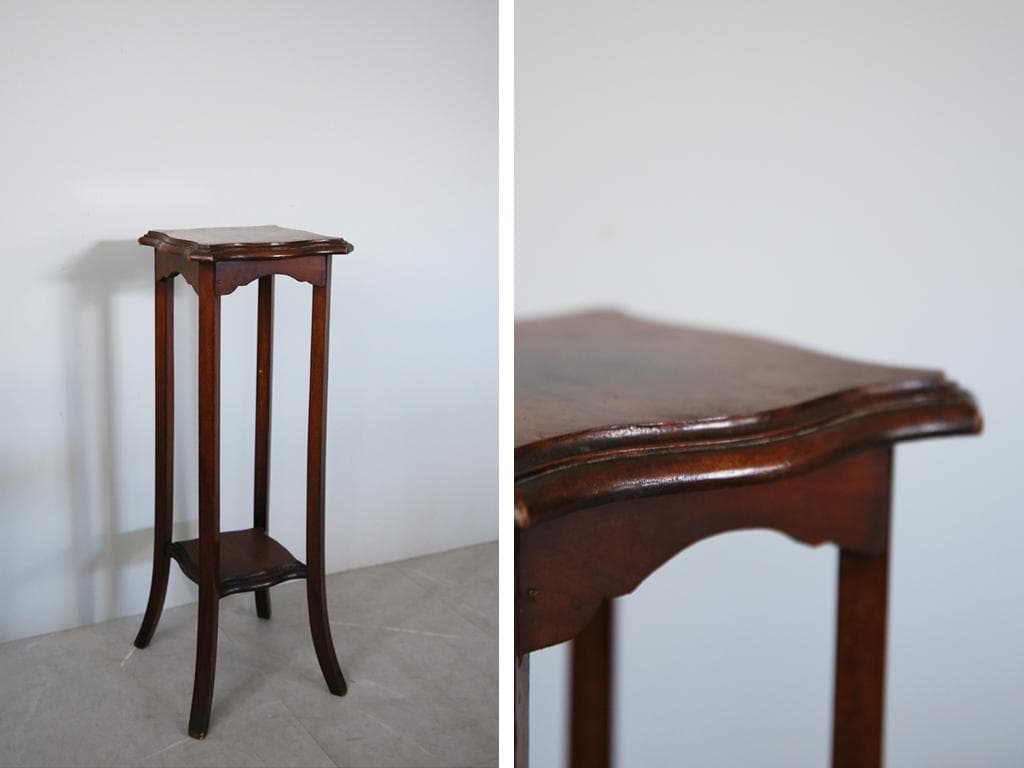 英国アンティーク木製フラワースタンド/花台/燭台/飾り棚テーブル(91-104)