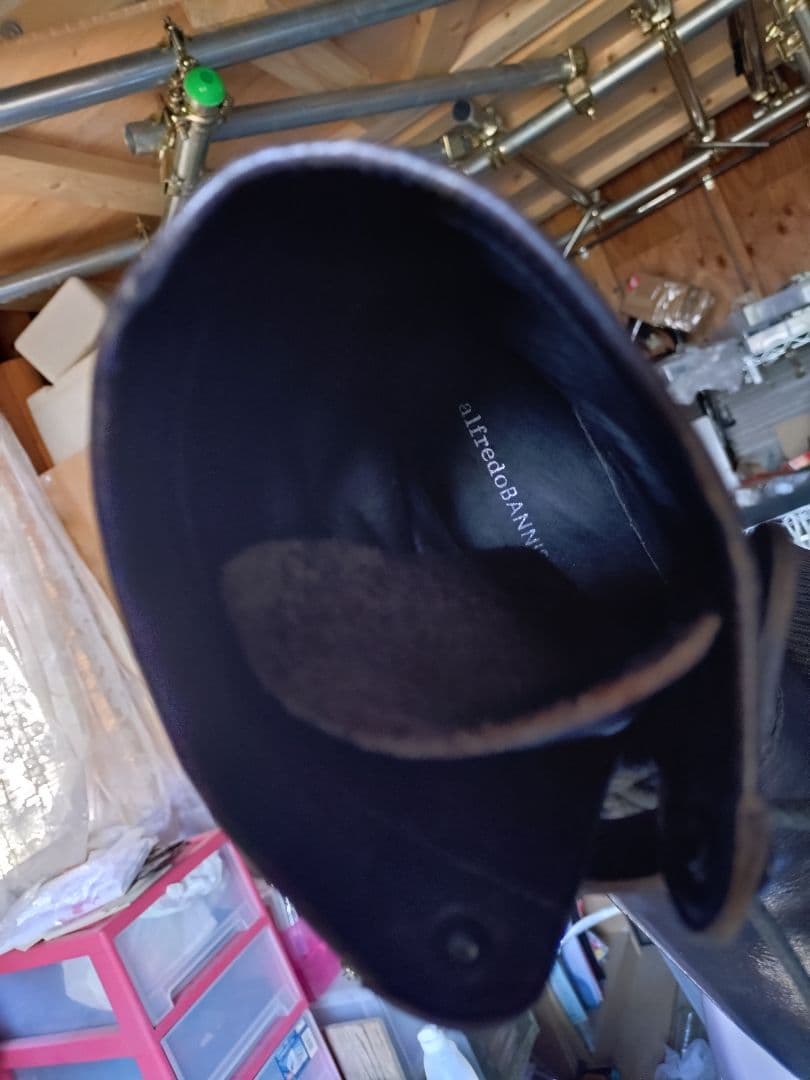 アルフレッドバニスター　ミリタリーブーツ 黒色