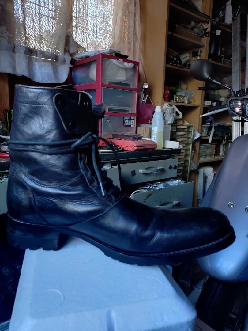 アルフレッドバニスター　ミリタリーブーツ 黒色