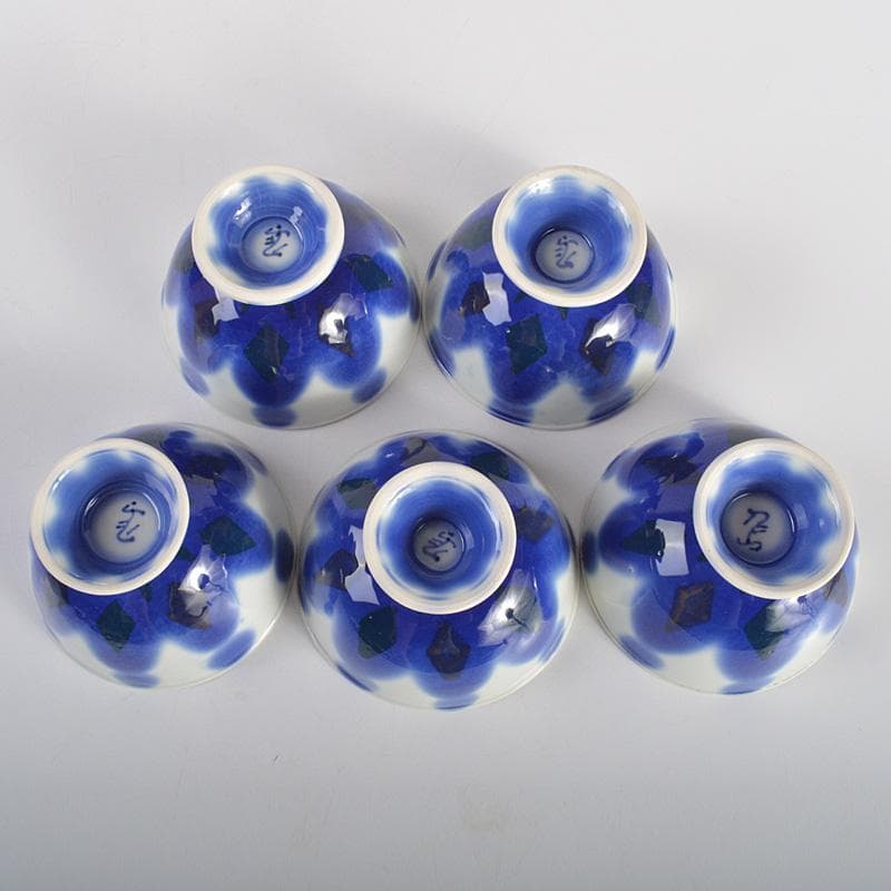 和食器　仁一作　高台小鉢揃　5客　共箱　V　6209C