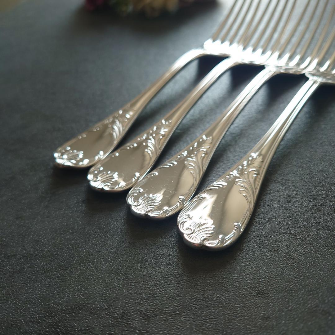 美品 希少 クリストフル マルリー デザートフォーク 4点
