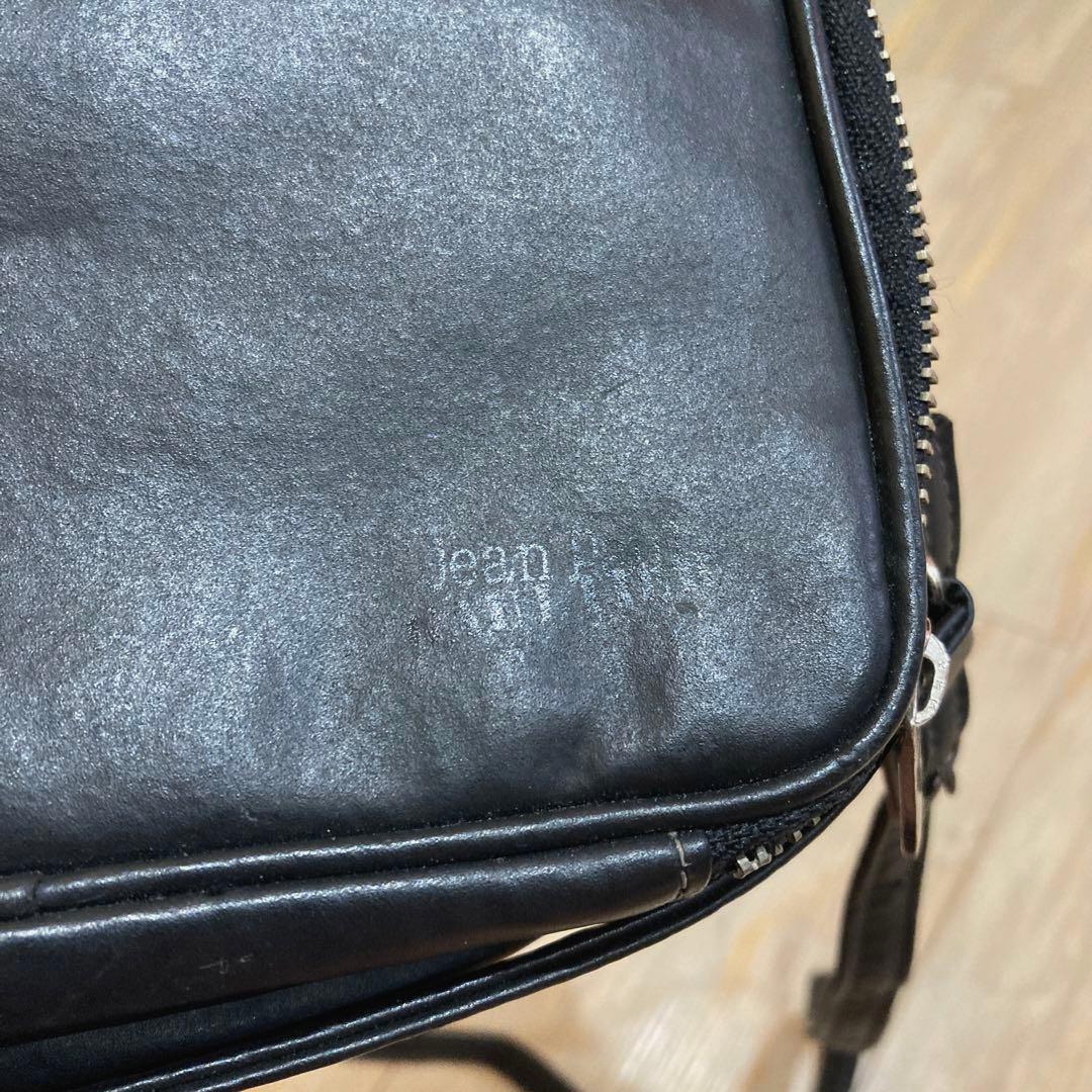 ■レア■ JPG ジャンポールゴルチエ 黒 レザー ポーチ ミニショルダーバッグ