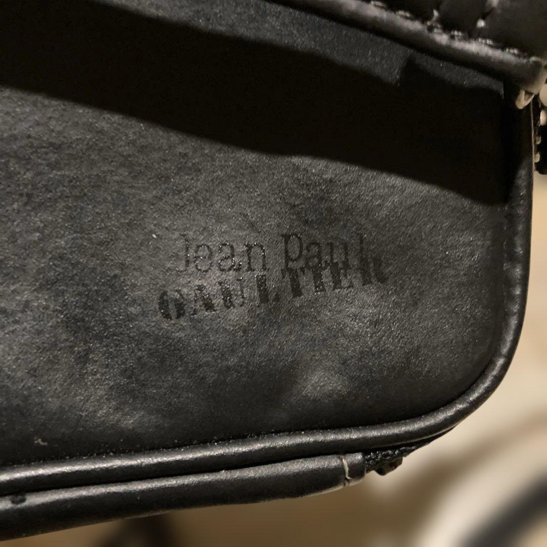 ■レア■ JPG ジャンポールゴルチエ 黒 レザー ポーチ ミニショルダーバッグ