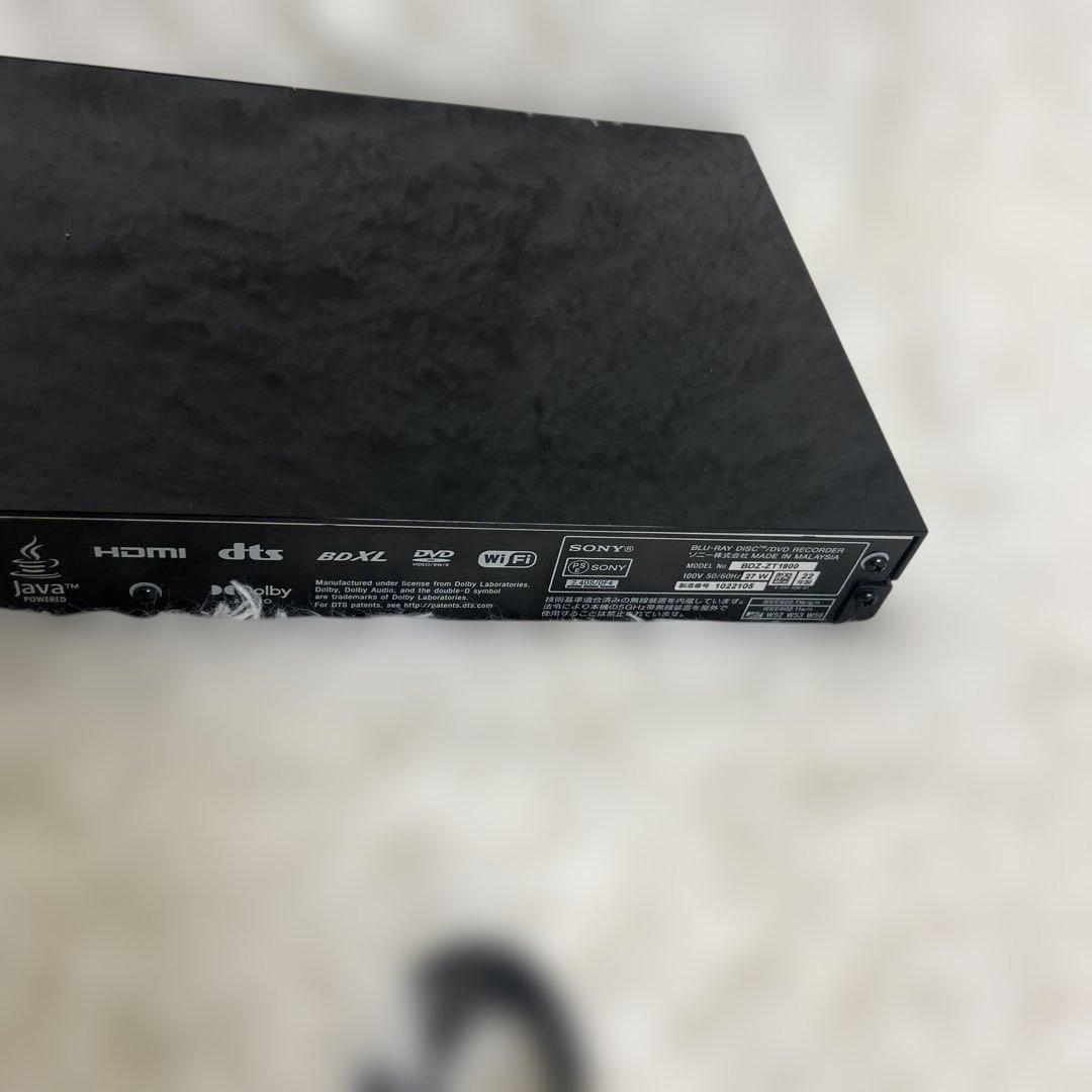 【2022年製】SONY ソニー BDZ-ZT1800 ブルーレイレコーダー