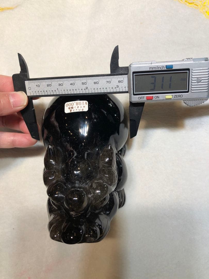 高品質　チベット産　モリオン貔貅　手彫り　置き物　天然石　パワーストーン　風水