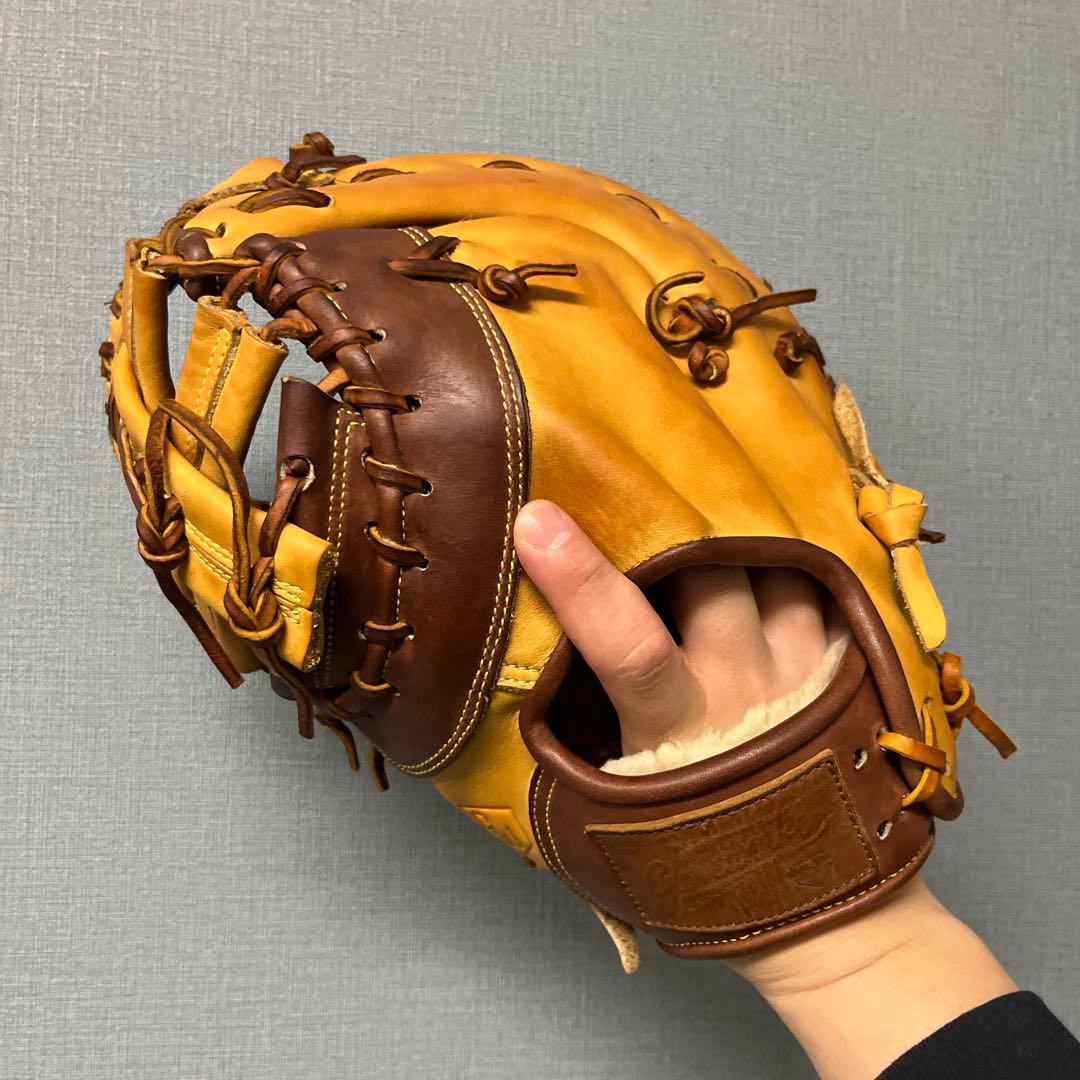 1108 グラブワークス 型抜群 美品 硬式兼軟式 ファーストミット 左投げ