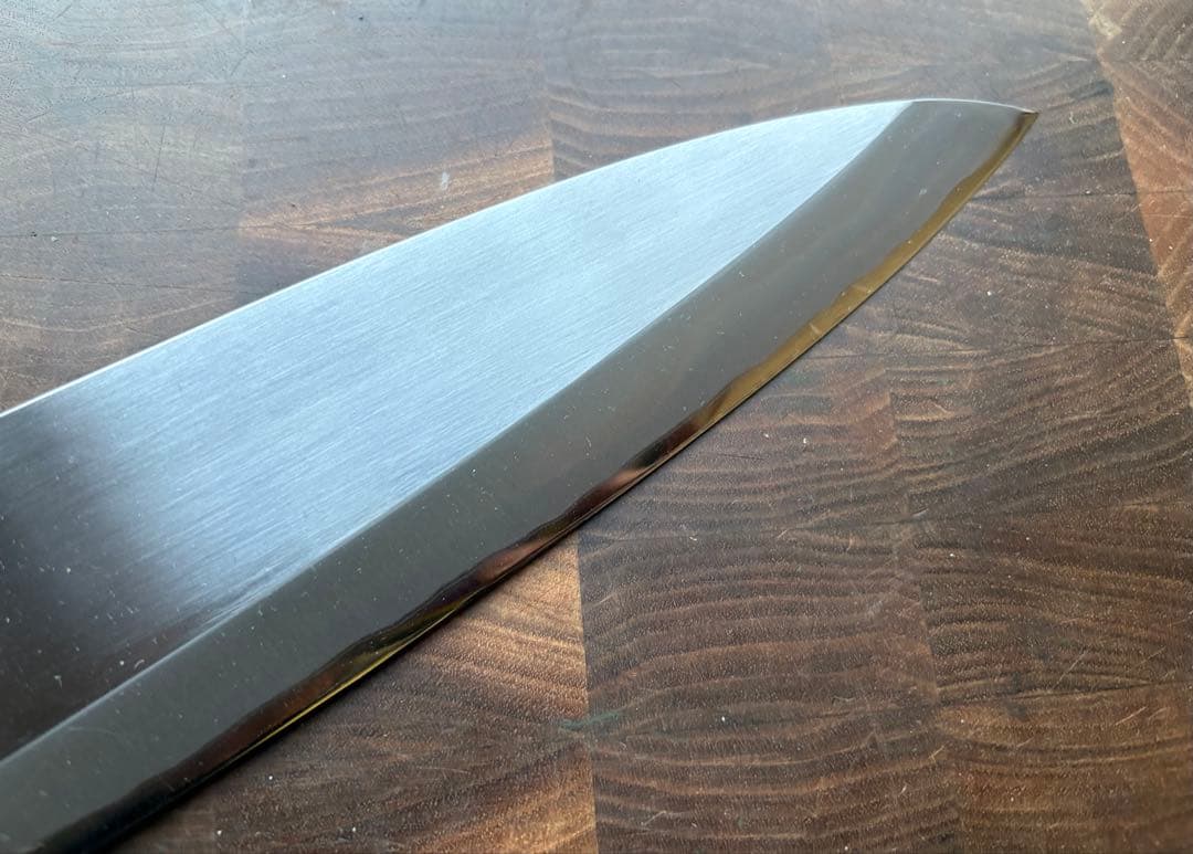 堺打刃物　霞　大　出刃　240mm 包丁　白鋼　和包丁　水牛朴柄　本職