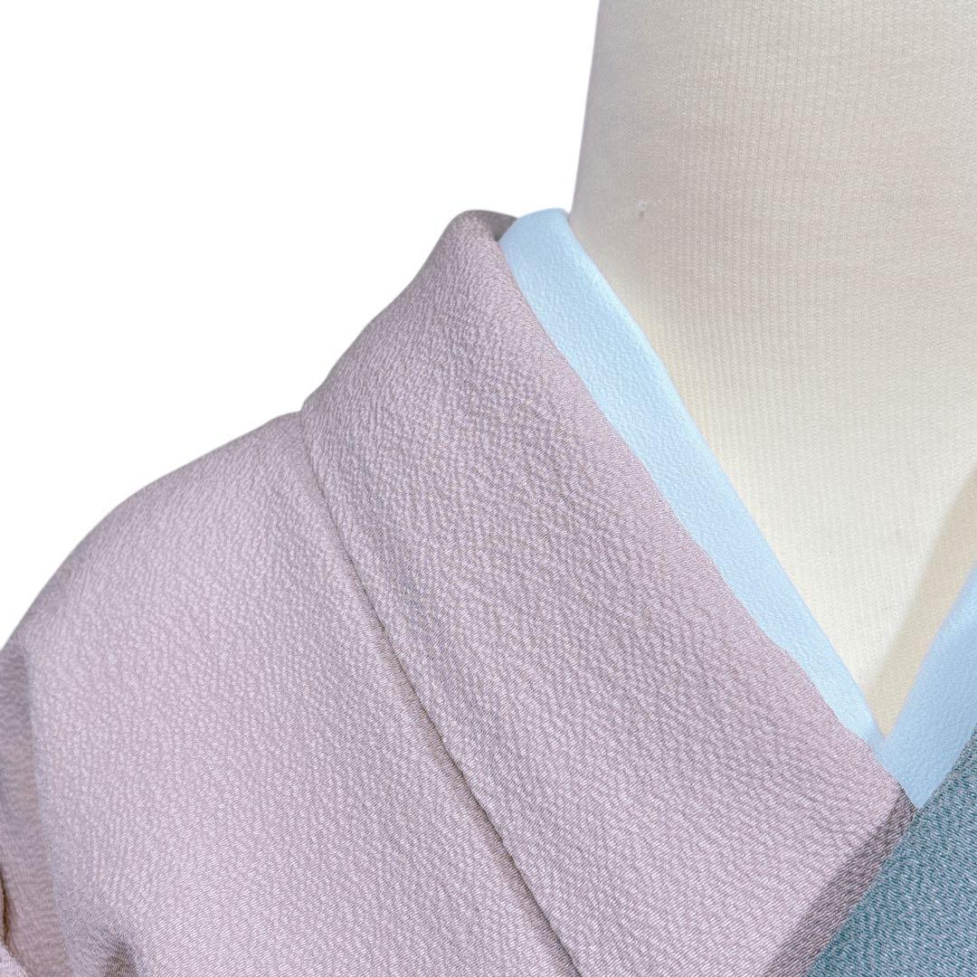 A126愛華 訪問着名門 滝泰 辻が花 絞り 訪問着 紋なし洗柿色フォーマル