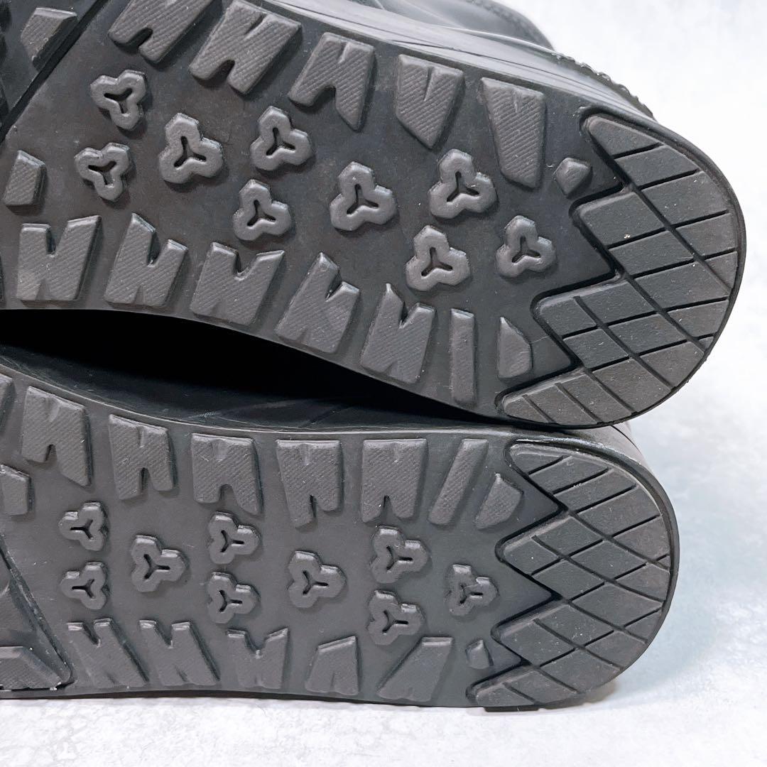 【ビーアクシス】バランスコアブーツ (L) 厚底 サイドジップ　レザー ブラック