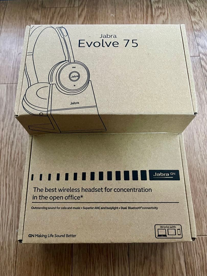 Jabra ワイヤレスヘッドセット 収納ケース付き