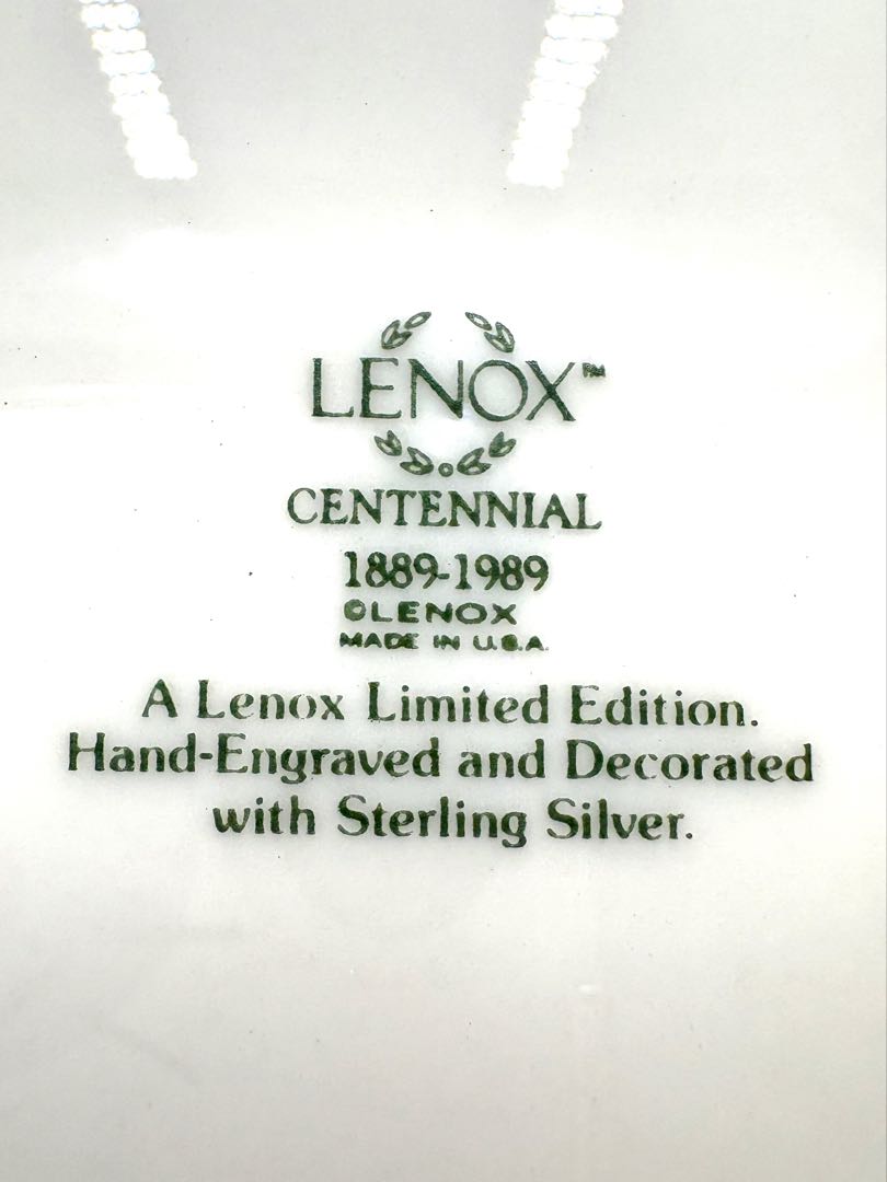 レノックス　特別限定作品スターリングシルバー銀彩100周年記念コレクショントレイ