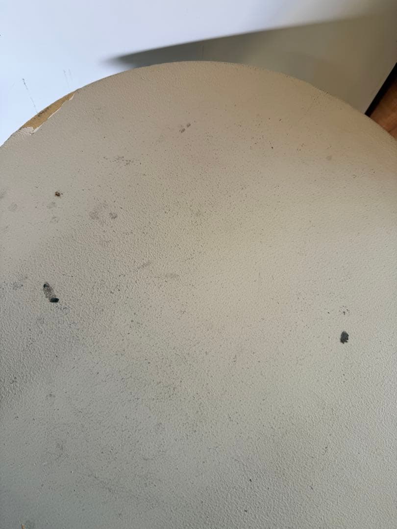 白塗装 木製 ラウンドサイドテーブル 3本脚 花台 飾り台 高さ80cm