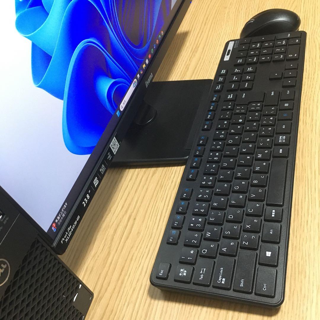 DELL Win11 i5 8G 強力デスクトップ 23.8'モニター 取説