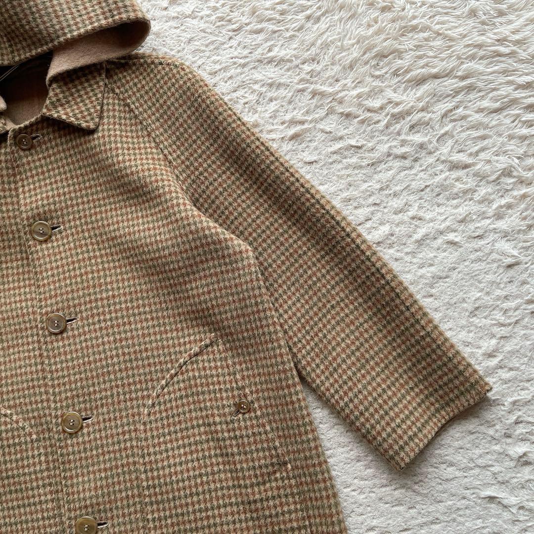 【希少】バーバリー ダブルフェイス ウールコート リバーシブル ベージュ M