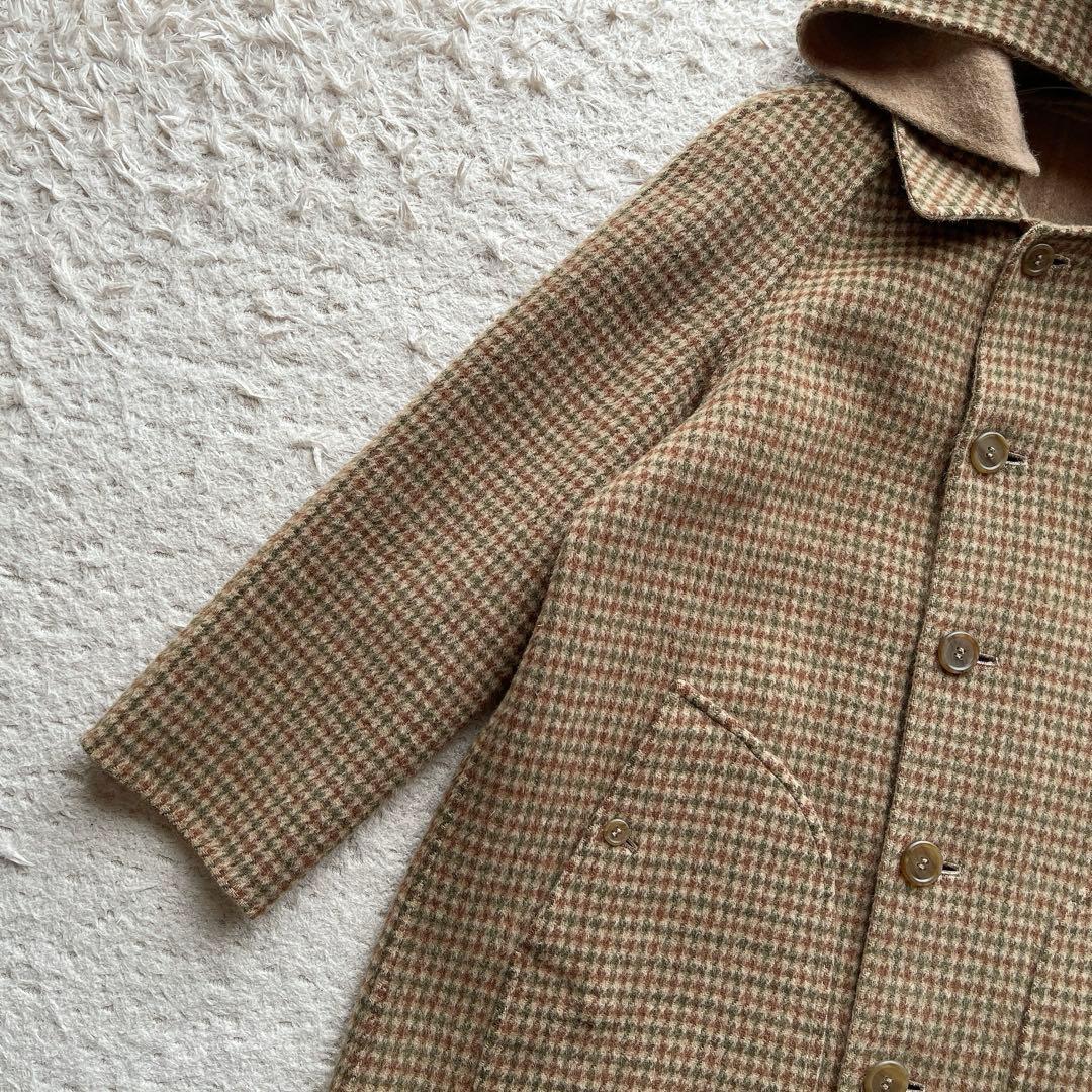 【希少】バーバリー ダブルフェイス ウールコート リバーシブル ベージュ M