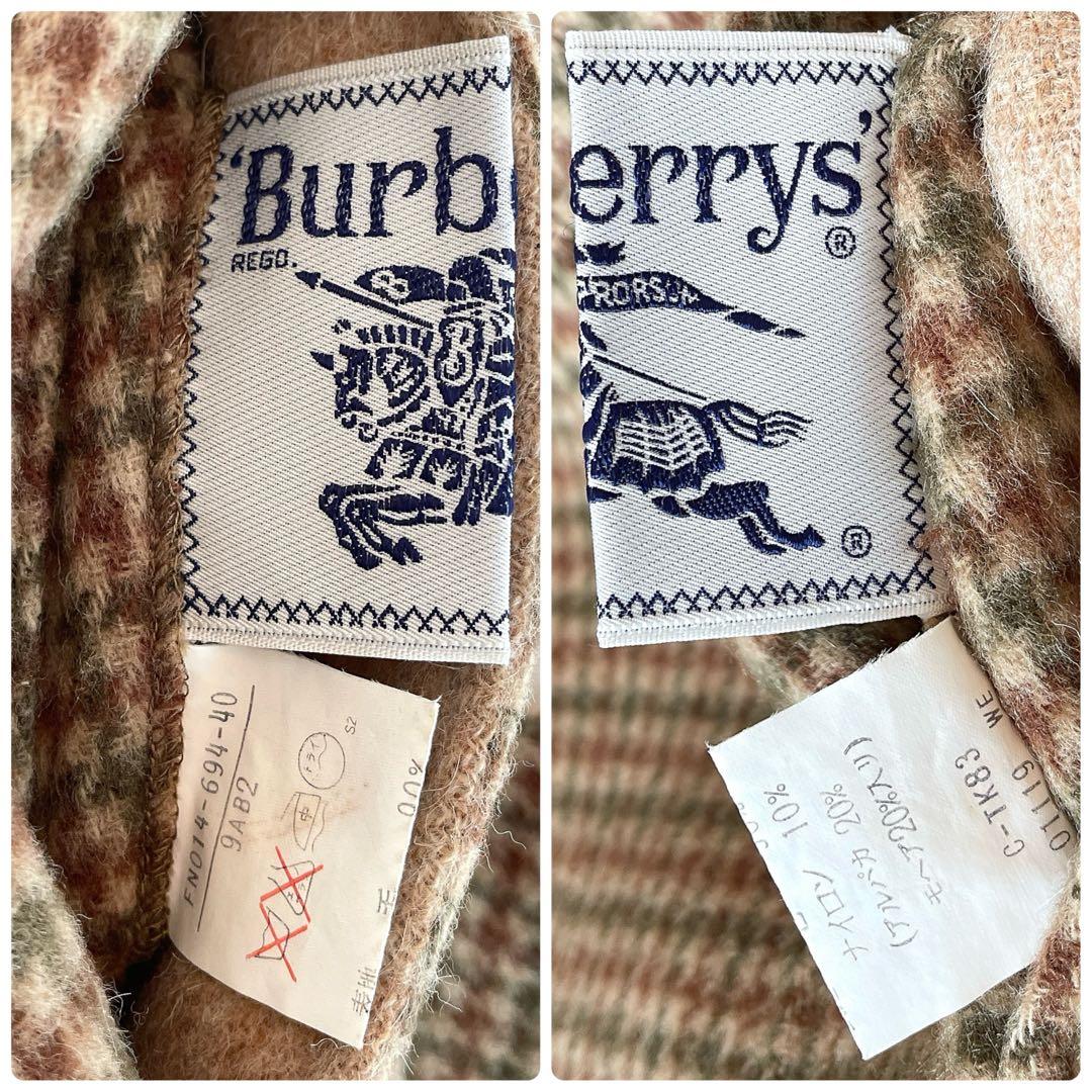 【希少】バーバリー ダブルフェイス ウールコート リバーシブル ベージュ M