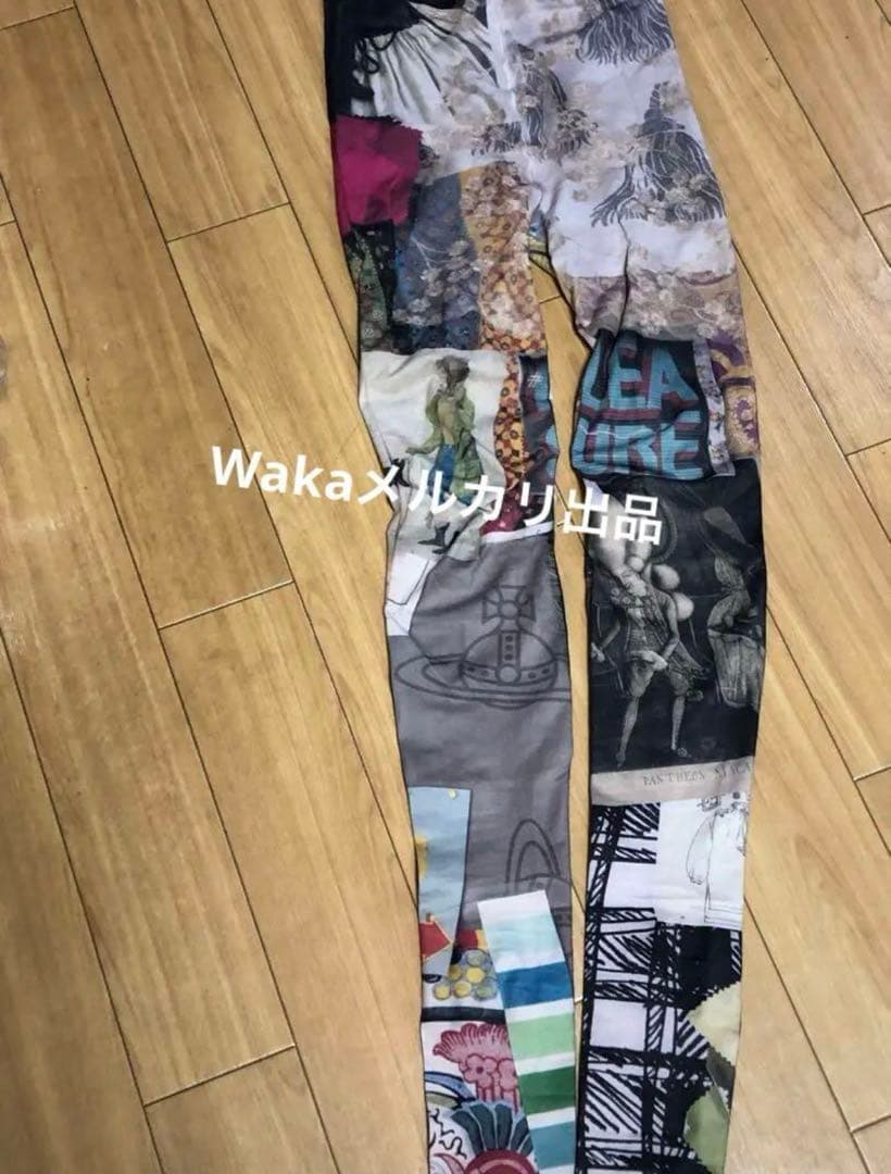 ロココ柄　オーブ　絵画柄　タイツ　ヴィヴィアンウエストウッド