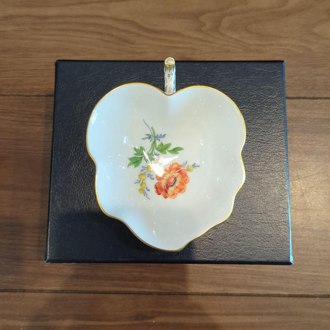 Meissen ハート型花柄磁器皿