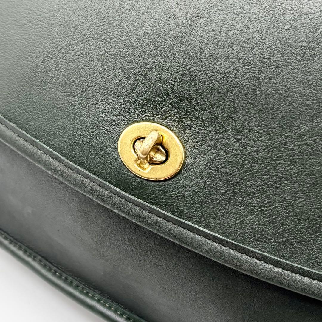 美品✨オールドコーチ ショルダーバッグ 9790 ターンロック グリーン 希少