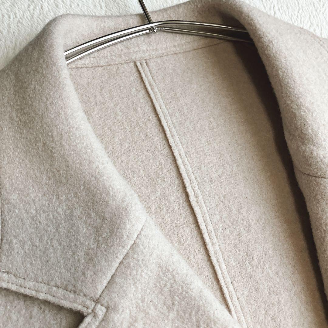 【24AW/美品】23区★ウールリバーコート ビッグシルエットドロップショルダー