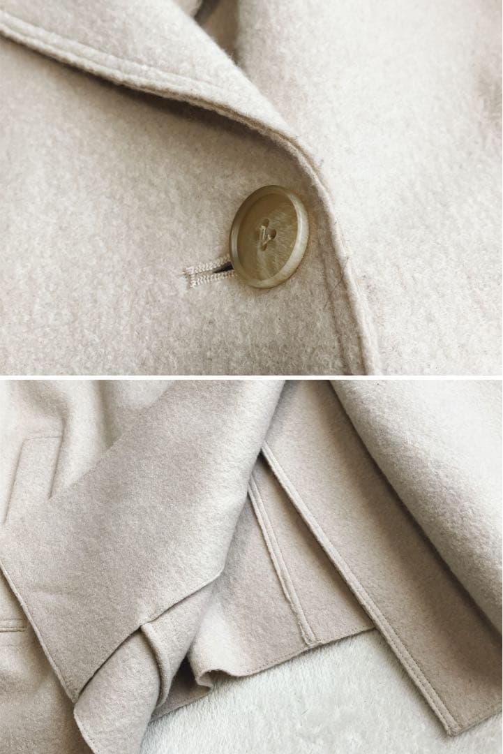 【24AW/美品】23区★ウールリバーコート ビッグシルエットドロップショルダー