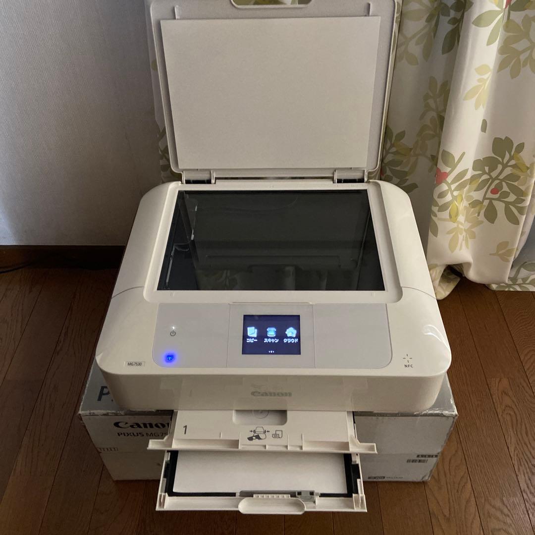 CanonプリンターMG7530白色 印刷総数1301-1350 中古動作美品