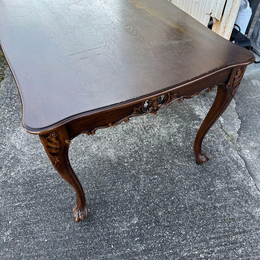 アンティーク　ダイニングテーブル　猫脚　ロココ調　150