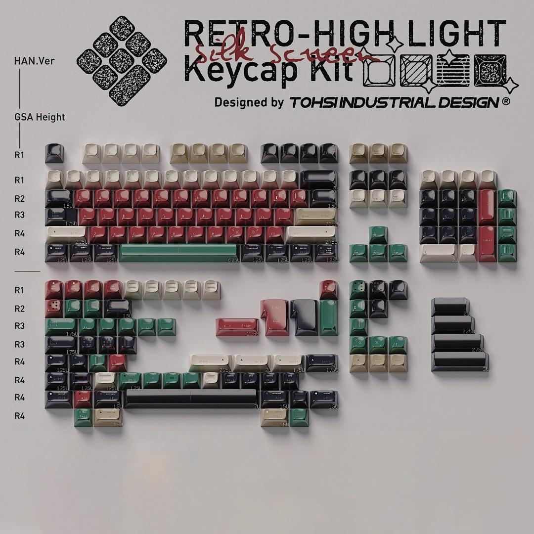 キーボード RETRO-HIGH LIGHT keycap Kit