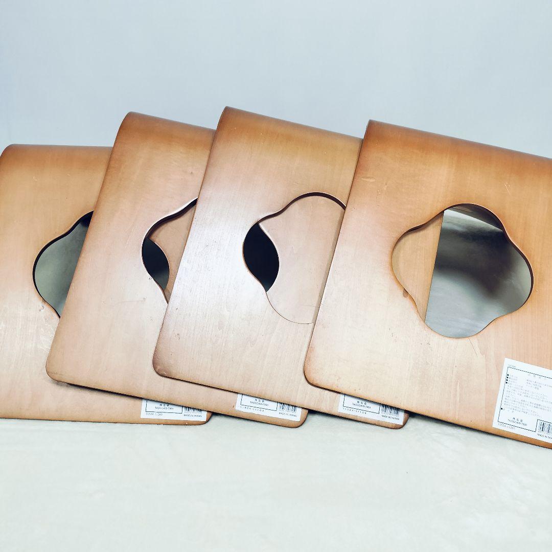 和風 木製座椅子 4脚セット 曲木 旅館仕様 ナチュラル　セット販売