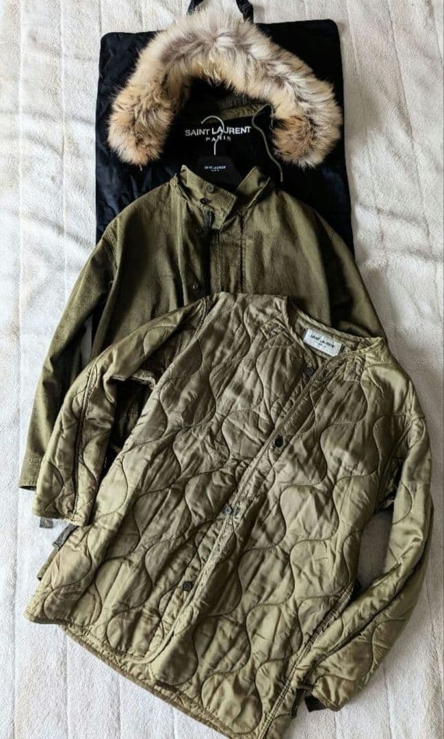 S*a様 名作　2018/19AW　サンローラン　最高級　ラクーンファー　モッズ