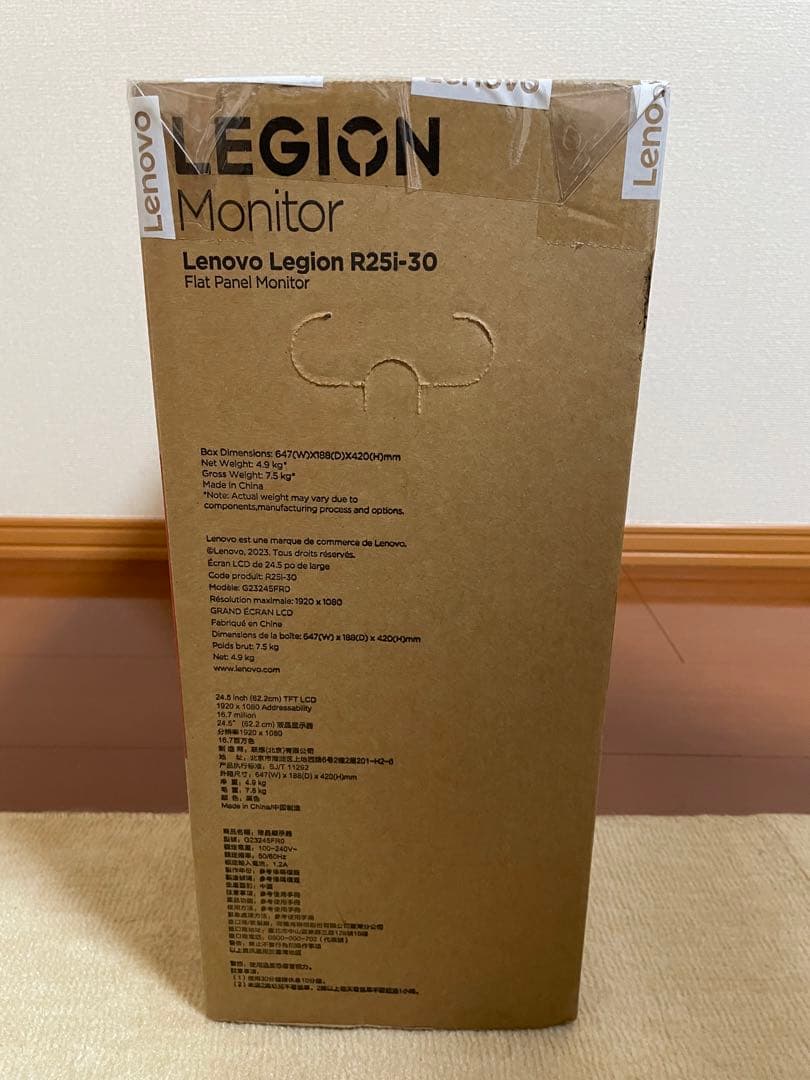 新品未開封　Lenovo Legion R25i-30 フラットパネルモニター