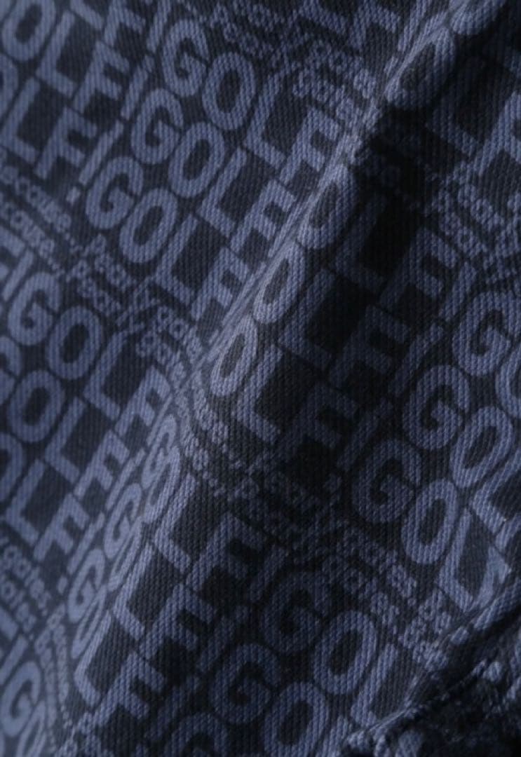 新品 パーリーゲイツ コットンストレッチカルゼ表ピーチ パンツ(4)サイズM/紺