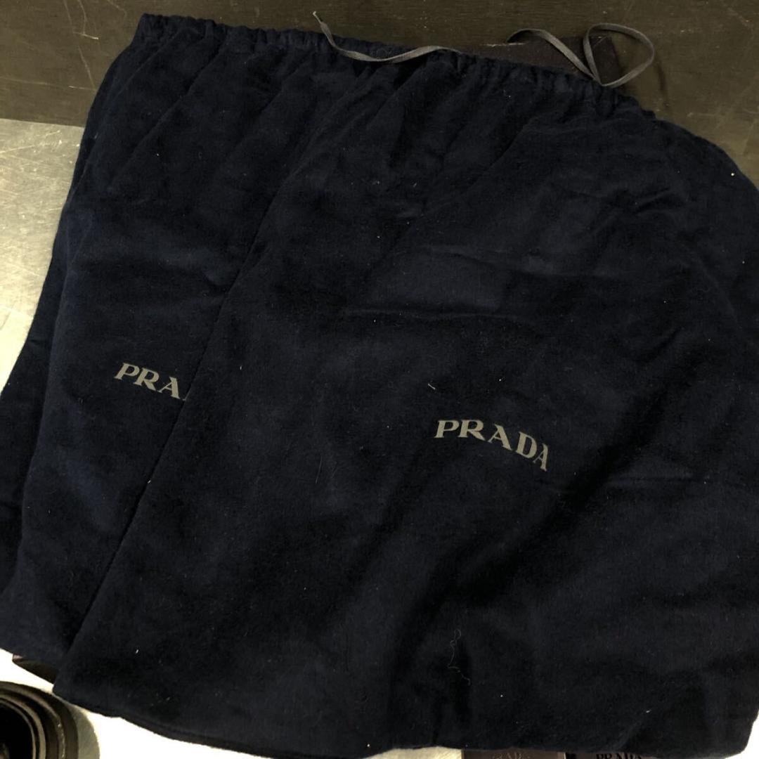 GQ4800◇PRADA : 2UE011 コンバットブーツ◇8◇黒 難あり