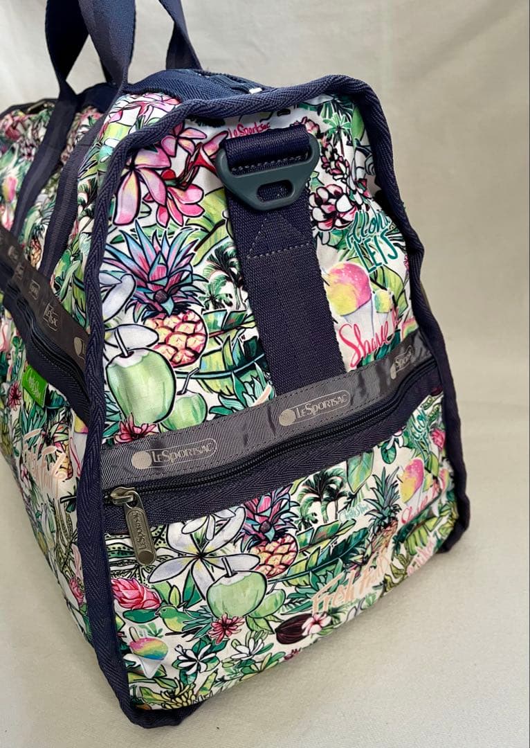 ハワイ限定　クリスティシン.コラボ　アロハマーケット柄　ラージボストンバッグ