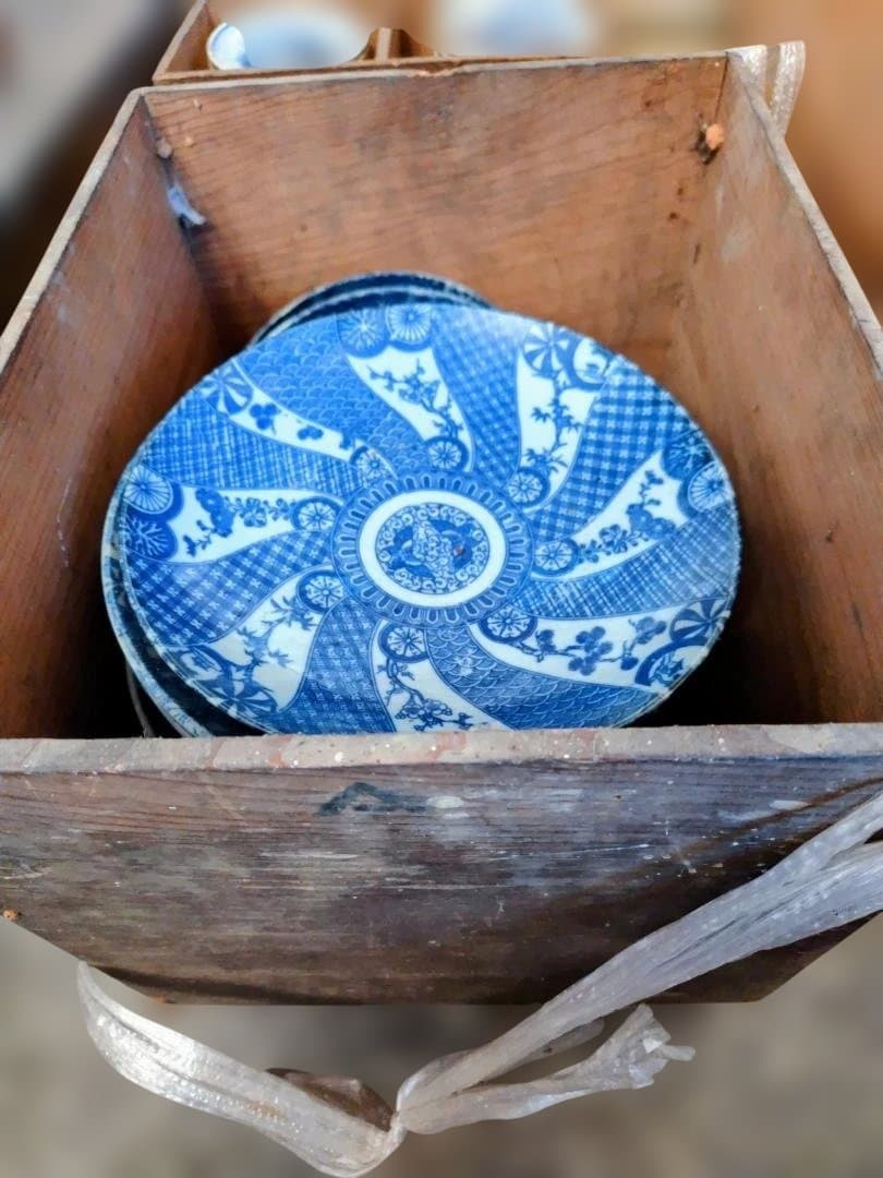 明治時代の古伊万里印判なます皿13枚