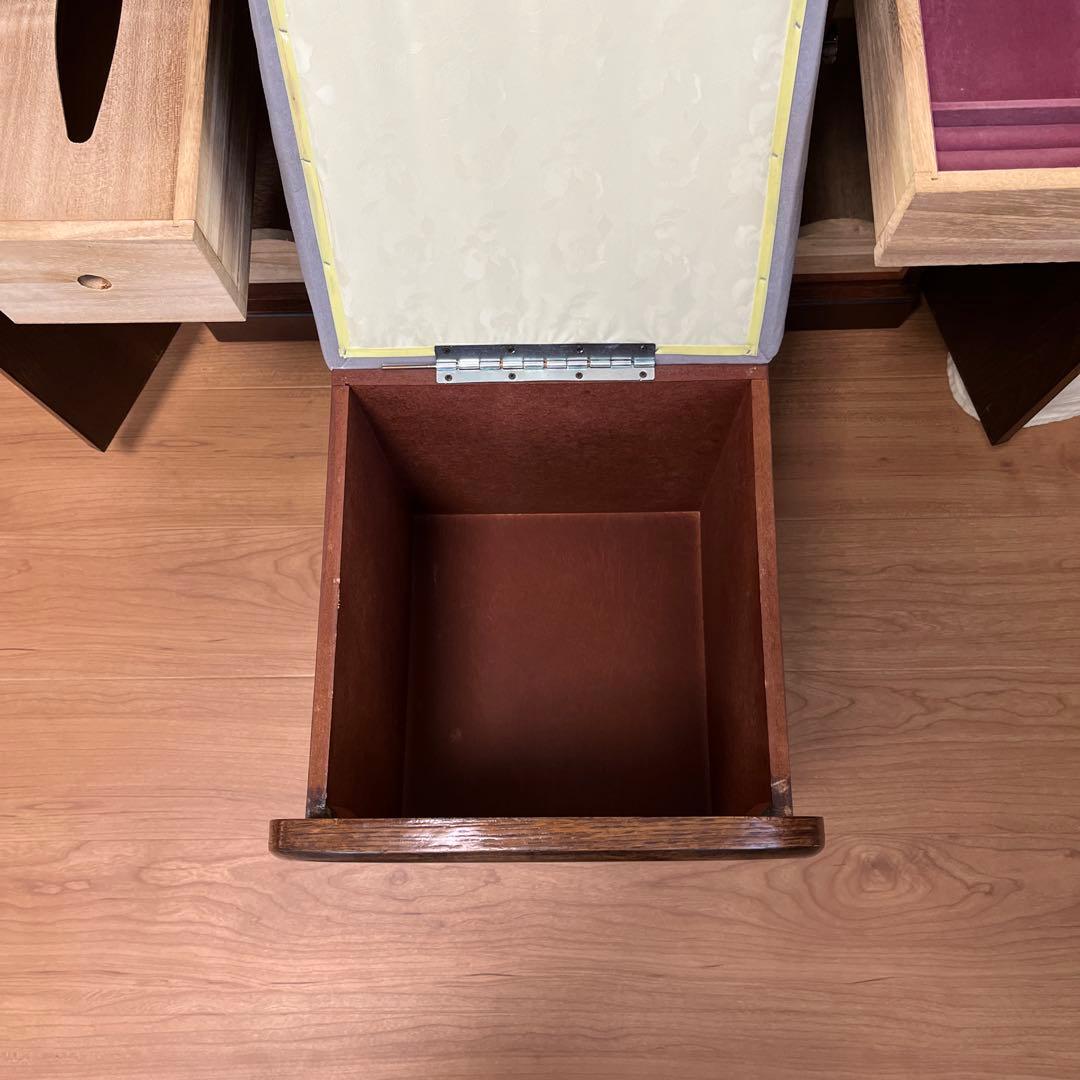 【サイ】下部引き出し部分B木製化粧台、引き出し、収納椅子付き