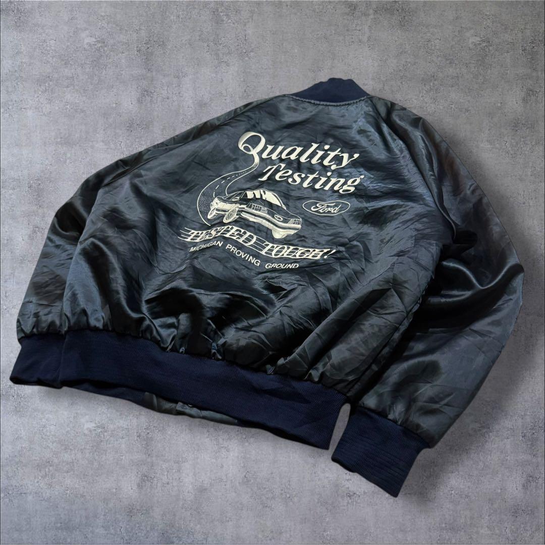 vintage USA製古着 FORD 両面プリント 企業ロゴ コーチジャケット