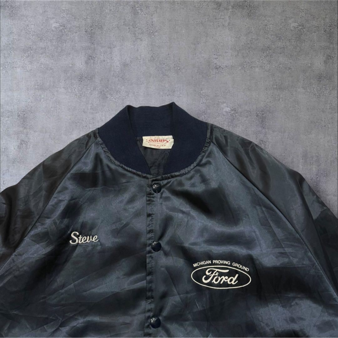 vintage USA製古着 FORD 両面プリント 企業ロゴ コーチジャケット