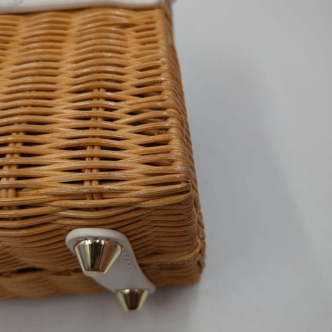 ★美品 ダイアナ DIANA かごバッグ ショルダー 2way ハンドバッグ 白