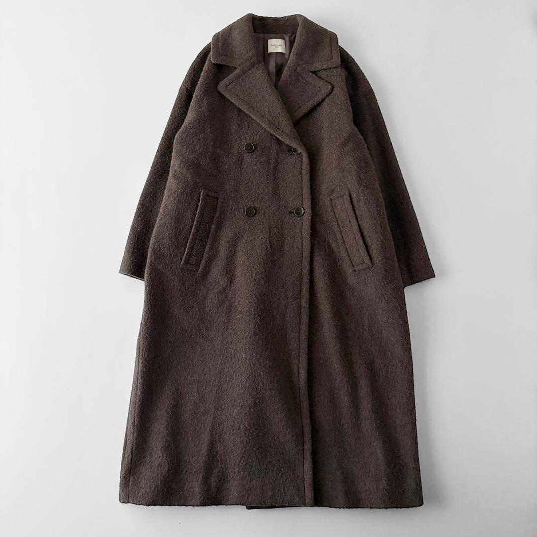 定価64,900円　デミルクスビームス　ナッピングウール　ダブルブレストコート