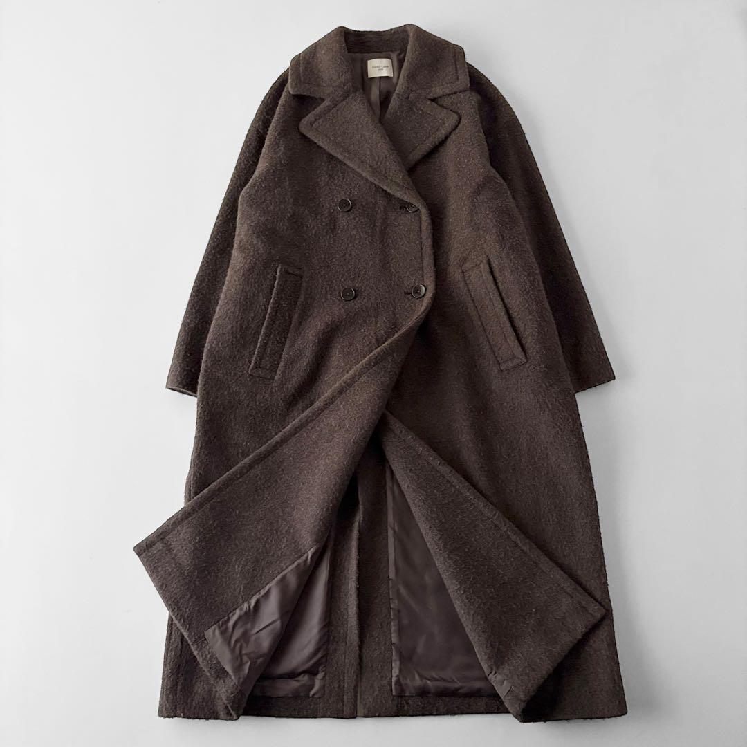 定価64,900円　デミルクスビームス　ナッピングウール　ダブルブレストコート