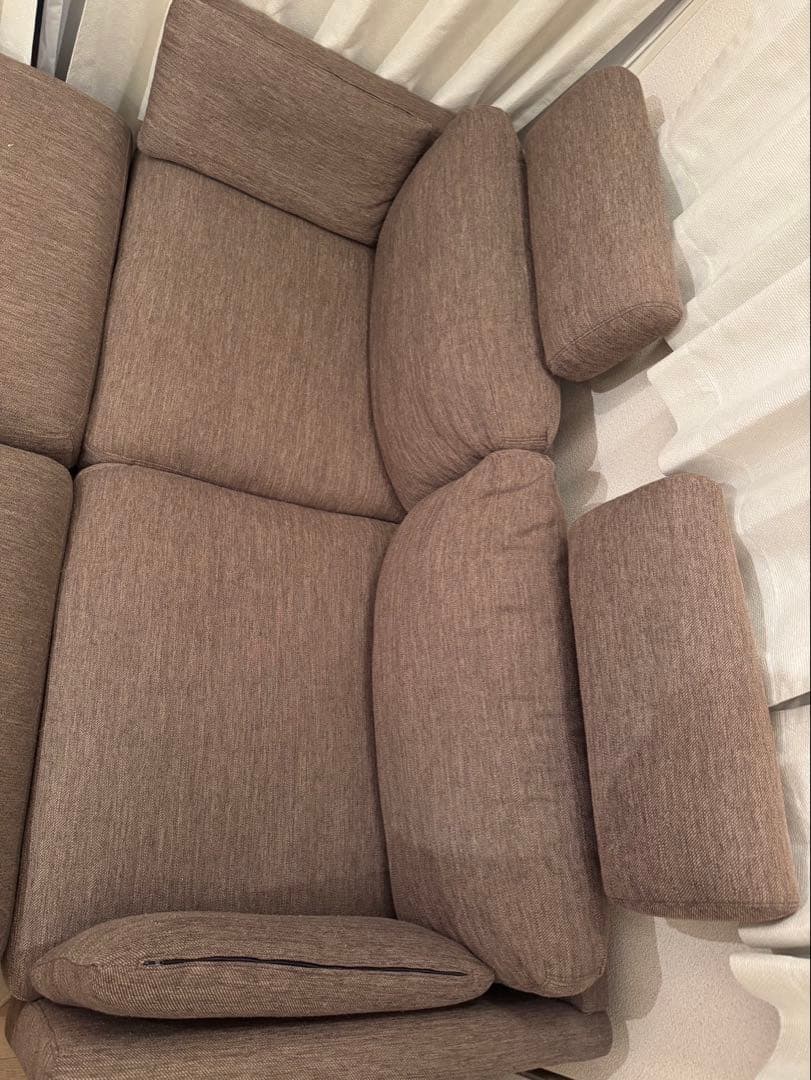 【定価25%オフ、美品】ニトリ 3人用布張りソファセットCA10DR-DMO