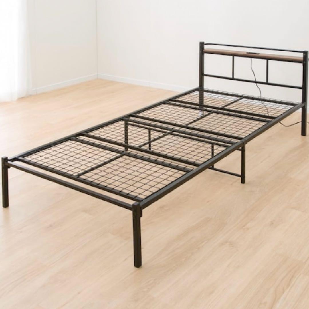 シングルパイプベッド(バジーナC-STN BK)