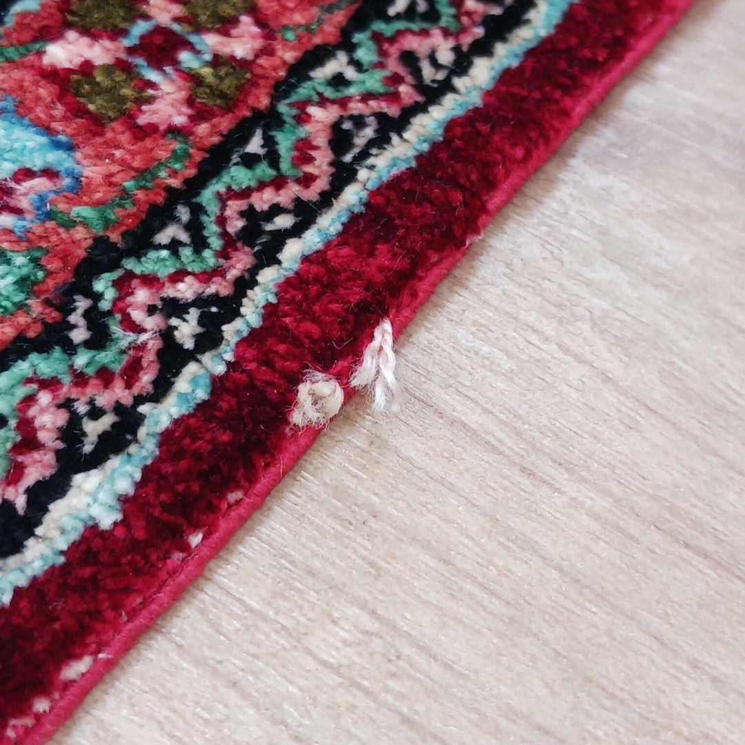 Y3349 高級ペルシャ絨毯 クム産 シルク100% 手織り 保証書付