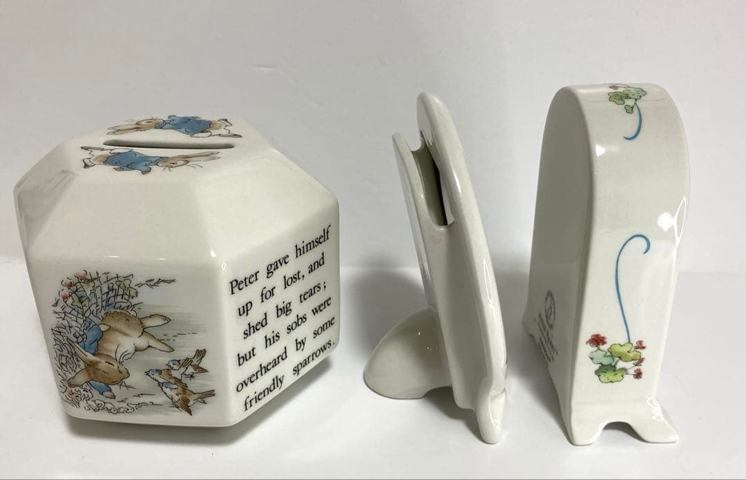 ウェッジウッドピーターラビット 貯金箱 写真立て 置時計 旧刻印 イギリス製