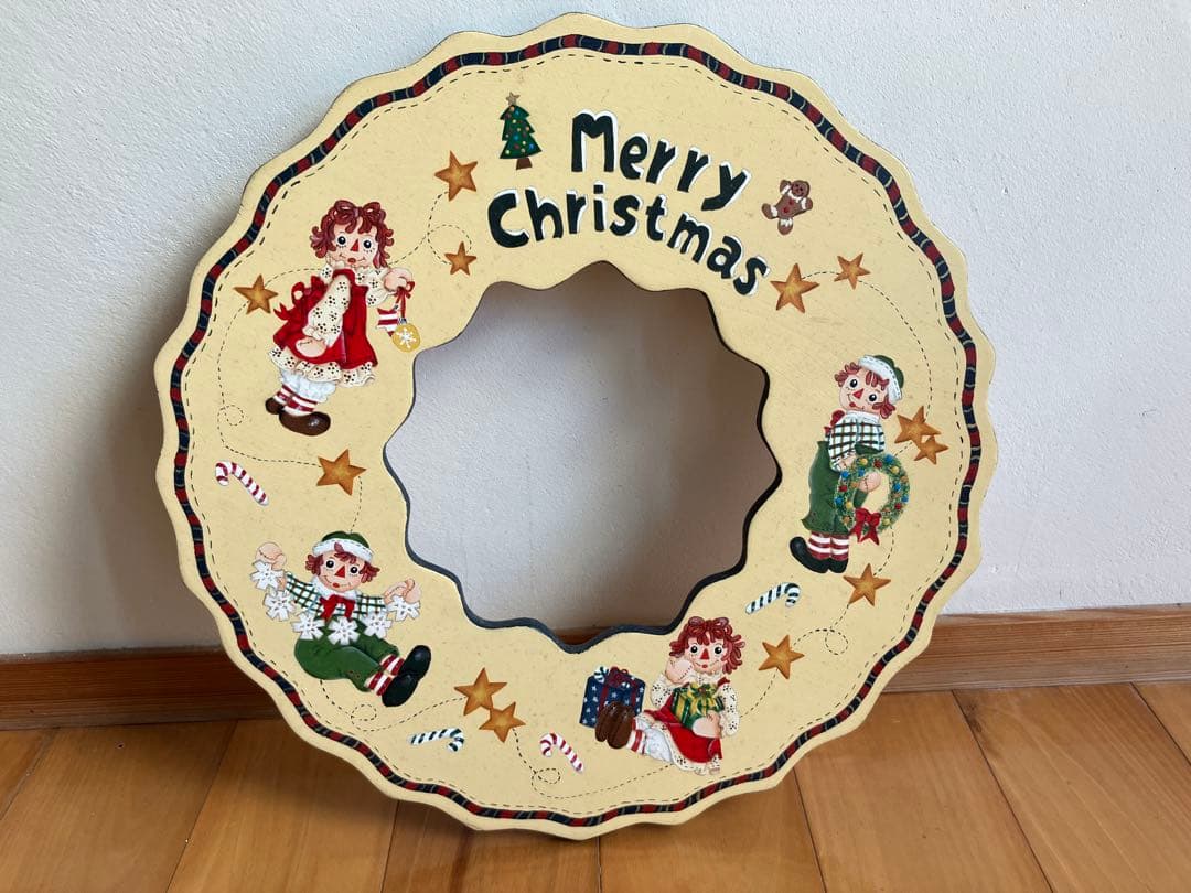 クリスマスリース&トールペイント飾り等5点