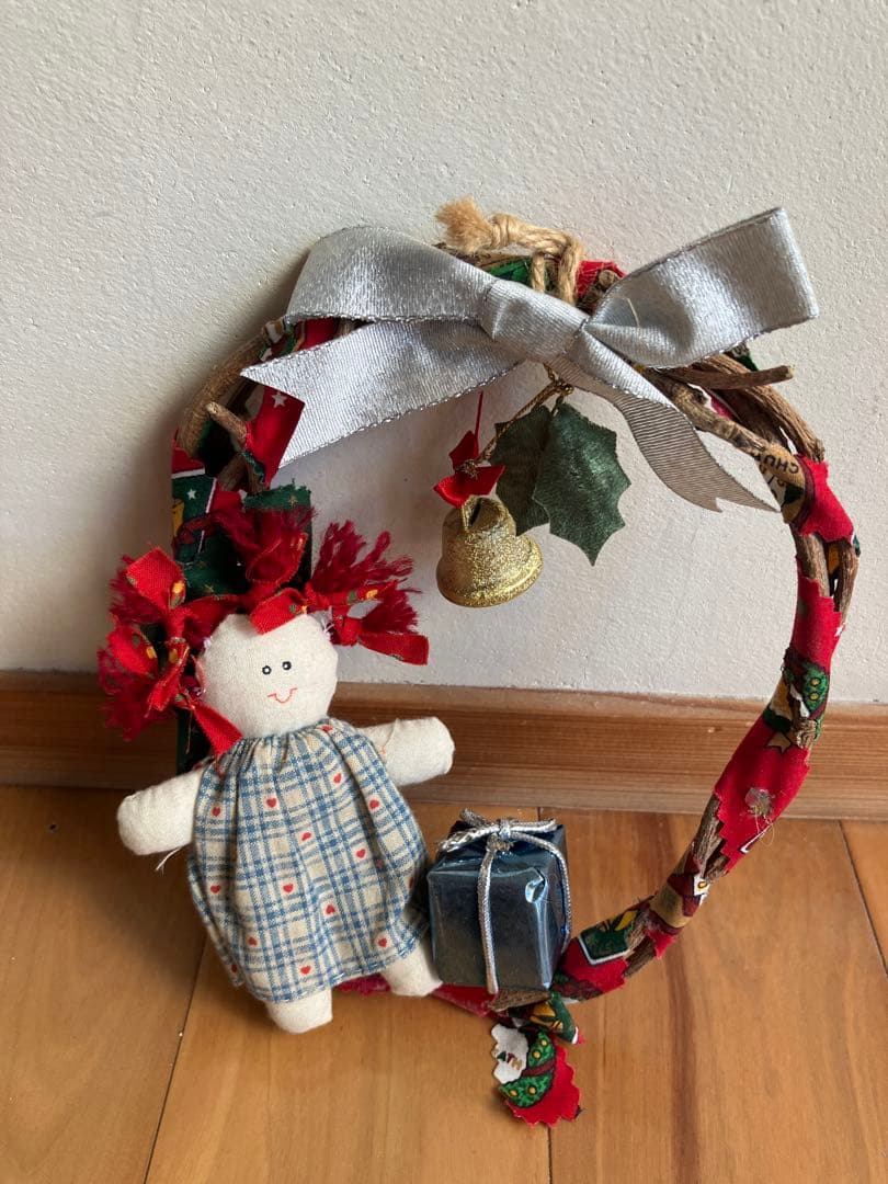 クリスマスリース&トールペイント飾り等5点