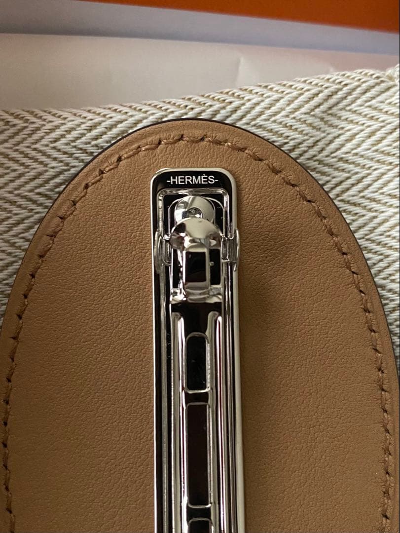 エルメス　ヘアアクセサリー　バレッタ　髪留め　エブリン　エヴリン　PM チャイ