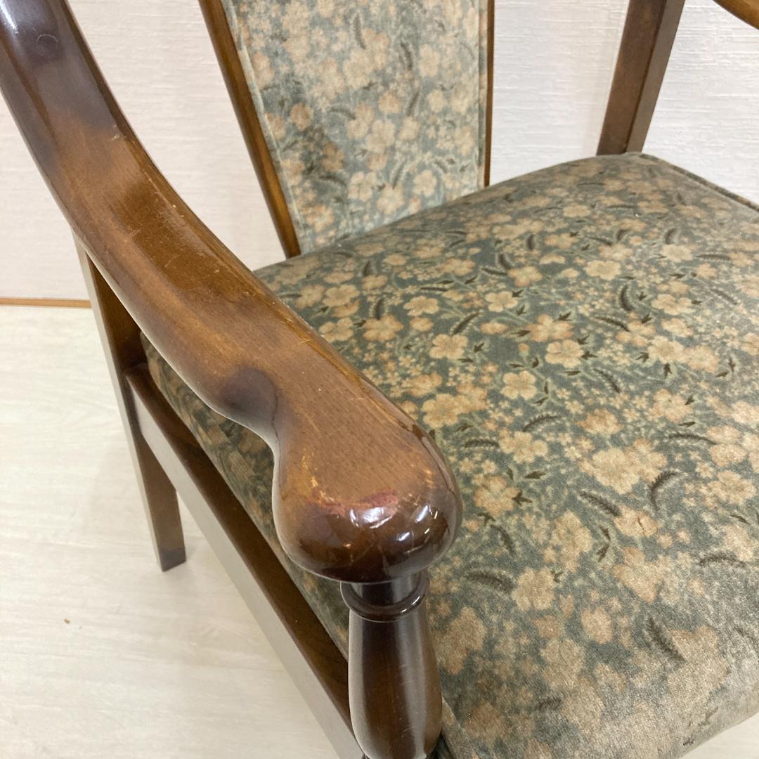 【オールドカリモク】コロニアル　一人掛けソファ　シングルソファ　椅子　２脚セット