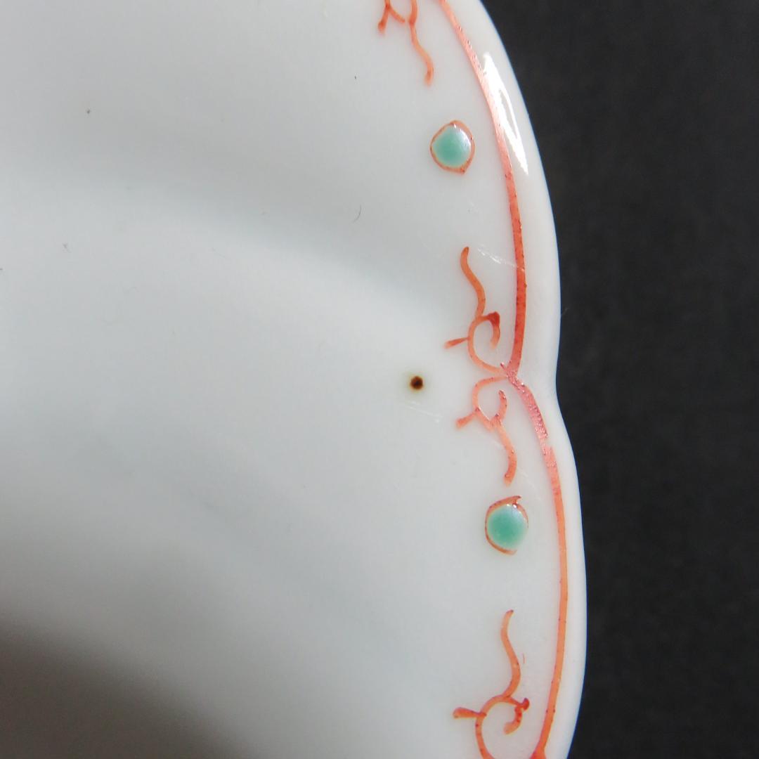 鳳凰 皿 5枚 窯傷 色絵付 銘 古伊万里 明治